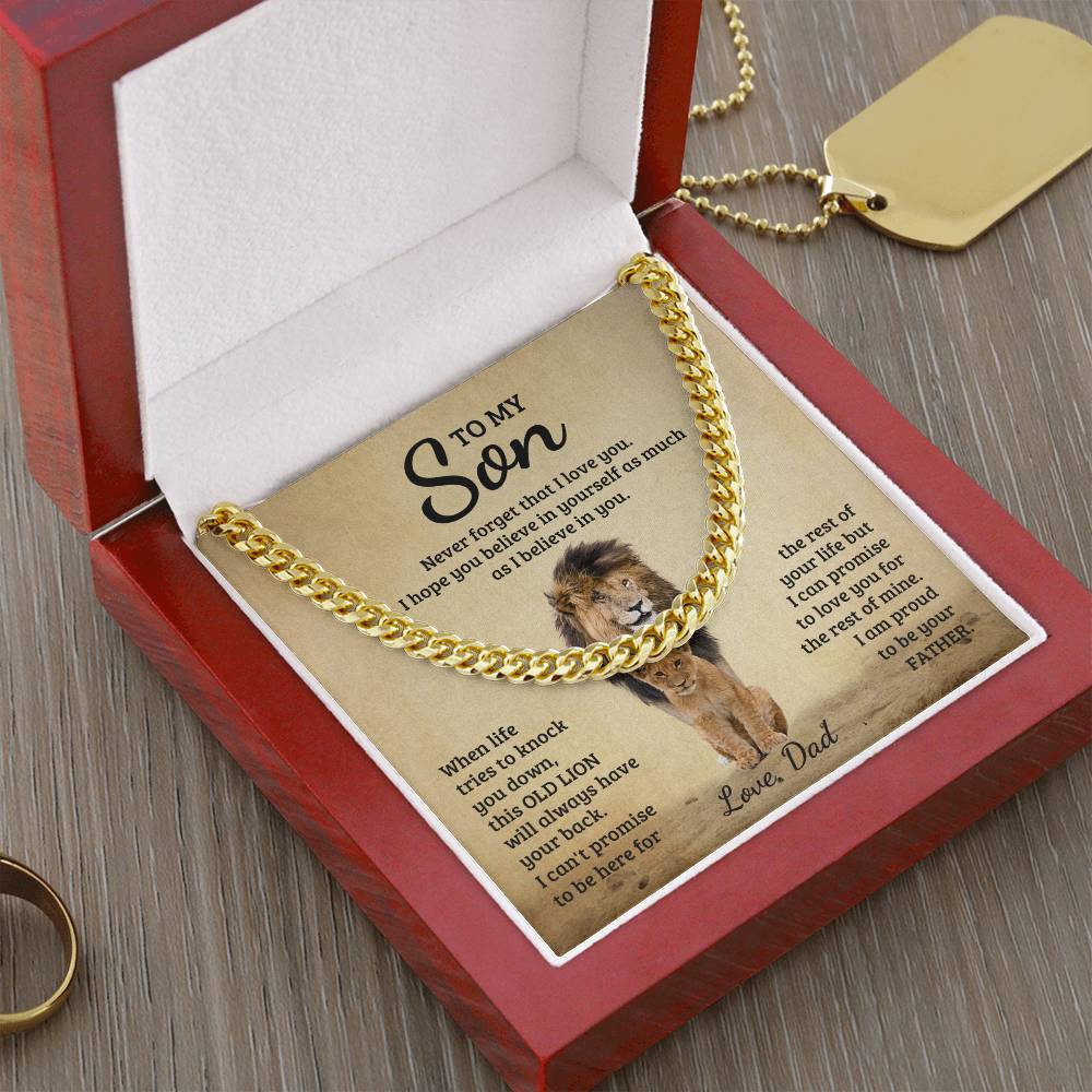 To My Son - Cuban Link Chain Necklace