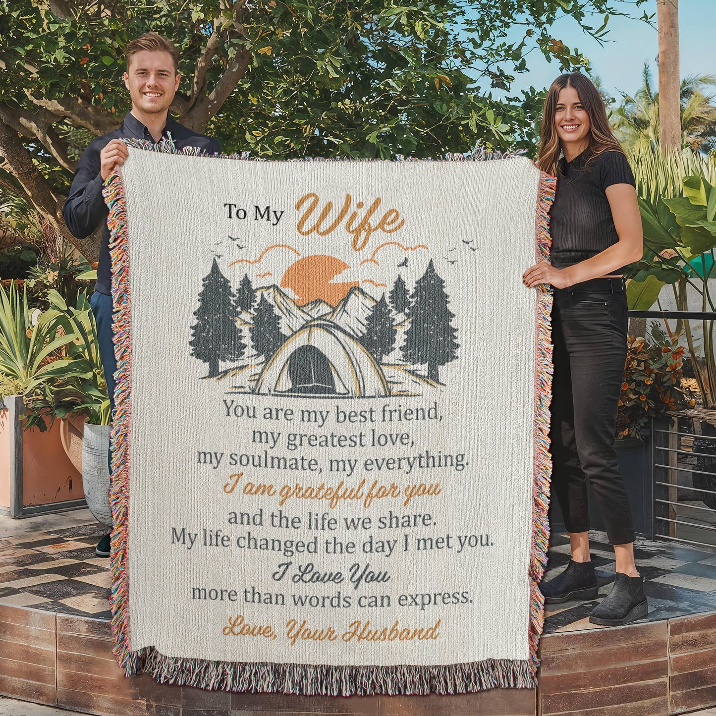 Adventure Together Blanket – Gift for Wife