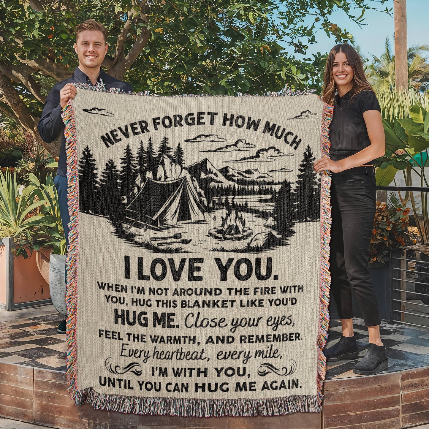 Never Forget How Much I Love You – Hug Me by the Fire Blanket 🏕️💌