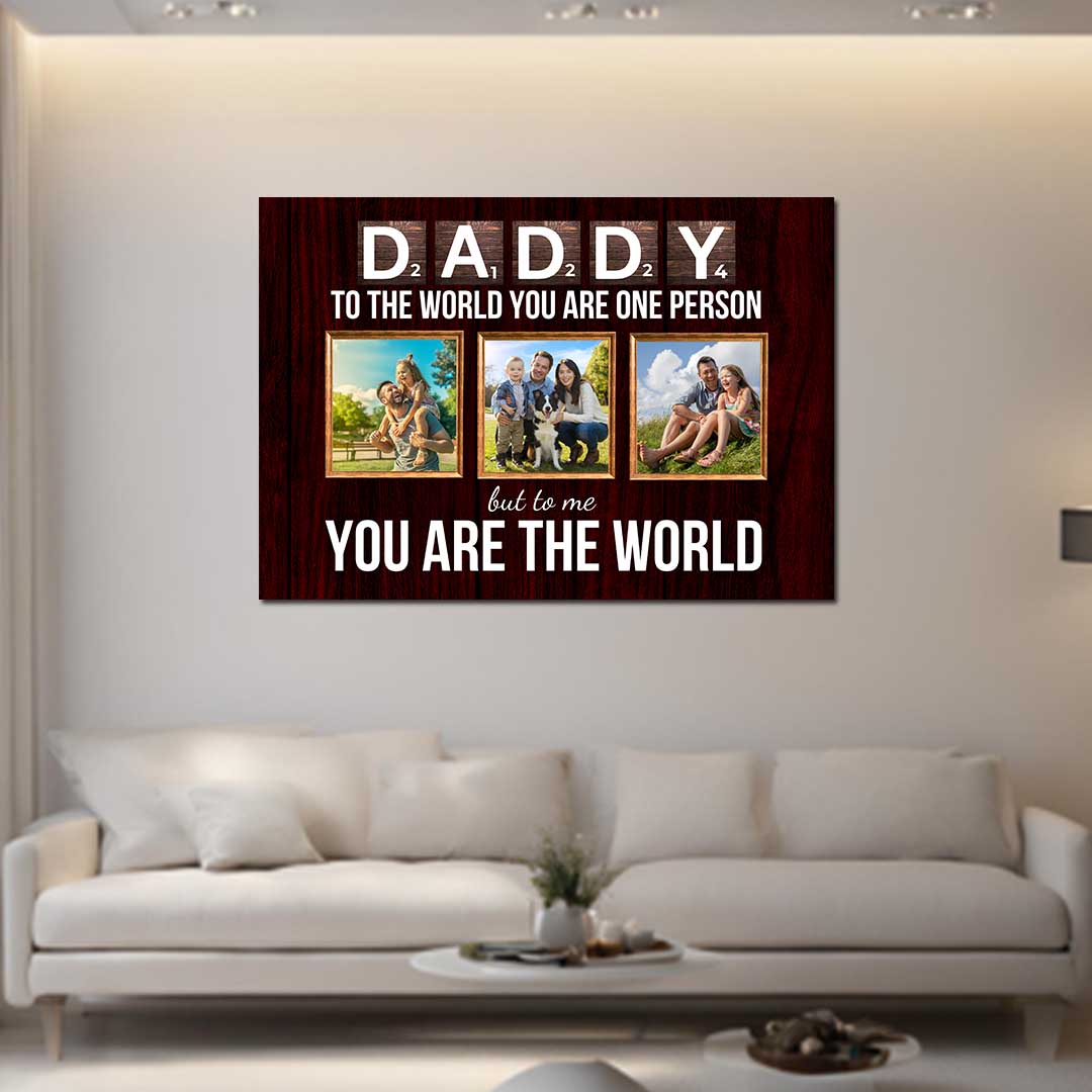 Add Your Special Photo - Turn Memories into a Beautiful Canvas for Dad