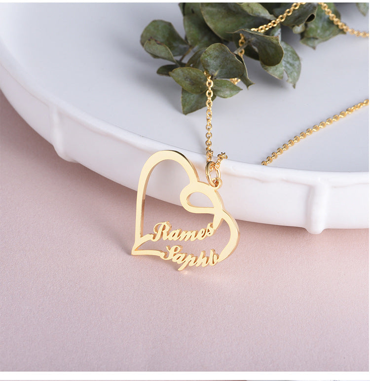 Make Her Smile with a Heart-Shaped Letter Necklace