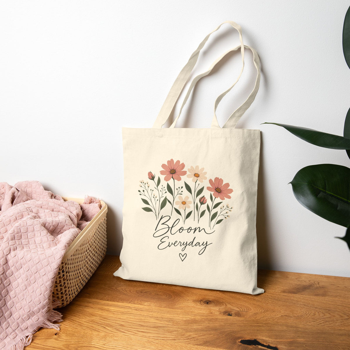 Floral 'Bloom Everyday' Cotton Tote