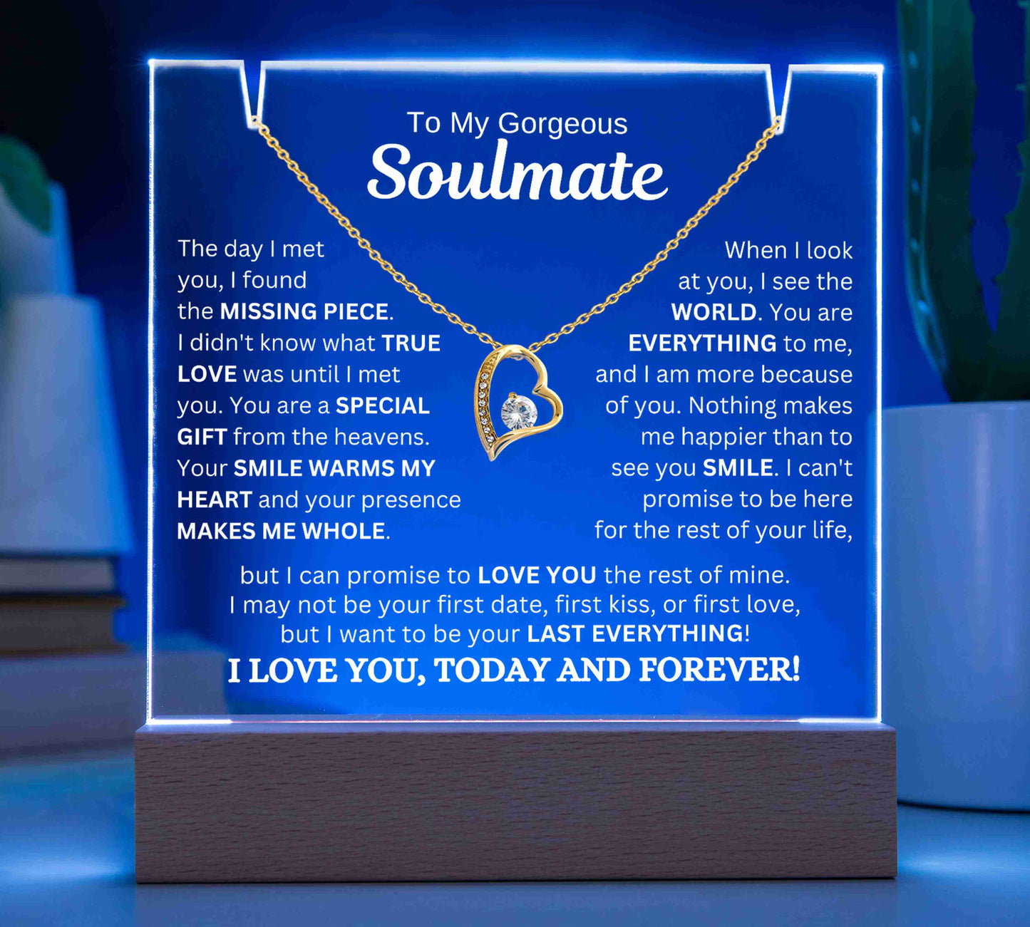 To My Soulmate - How Much You Mean To Me | Forever Love Keepsake Acrylic Bundle