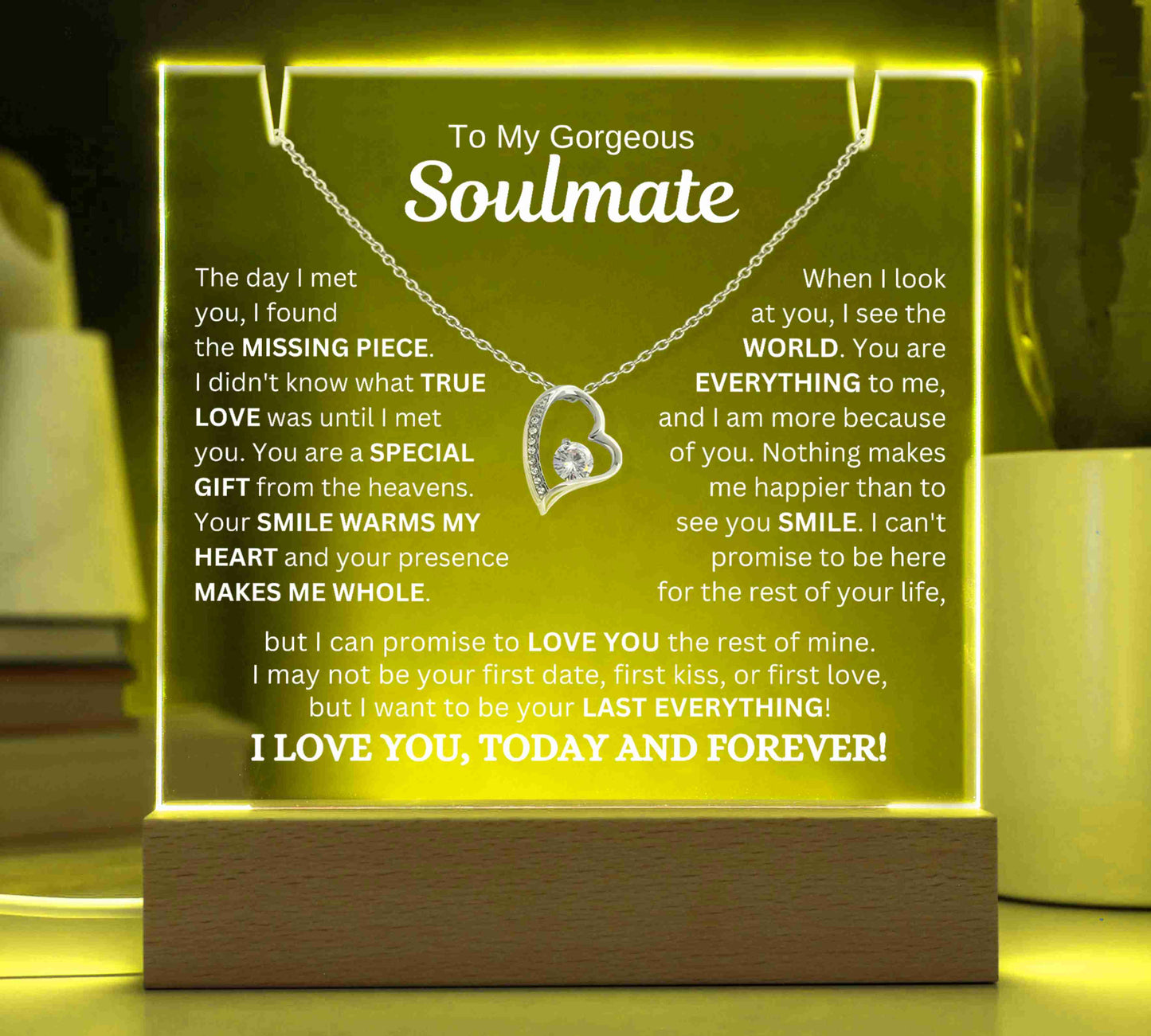 To My Soulmate - How Much You Mean To Me | Forever Love Keepsake Acrylic Bundle