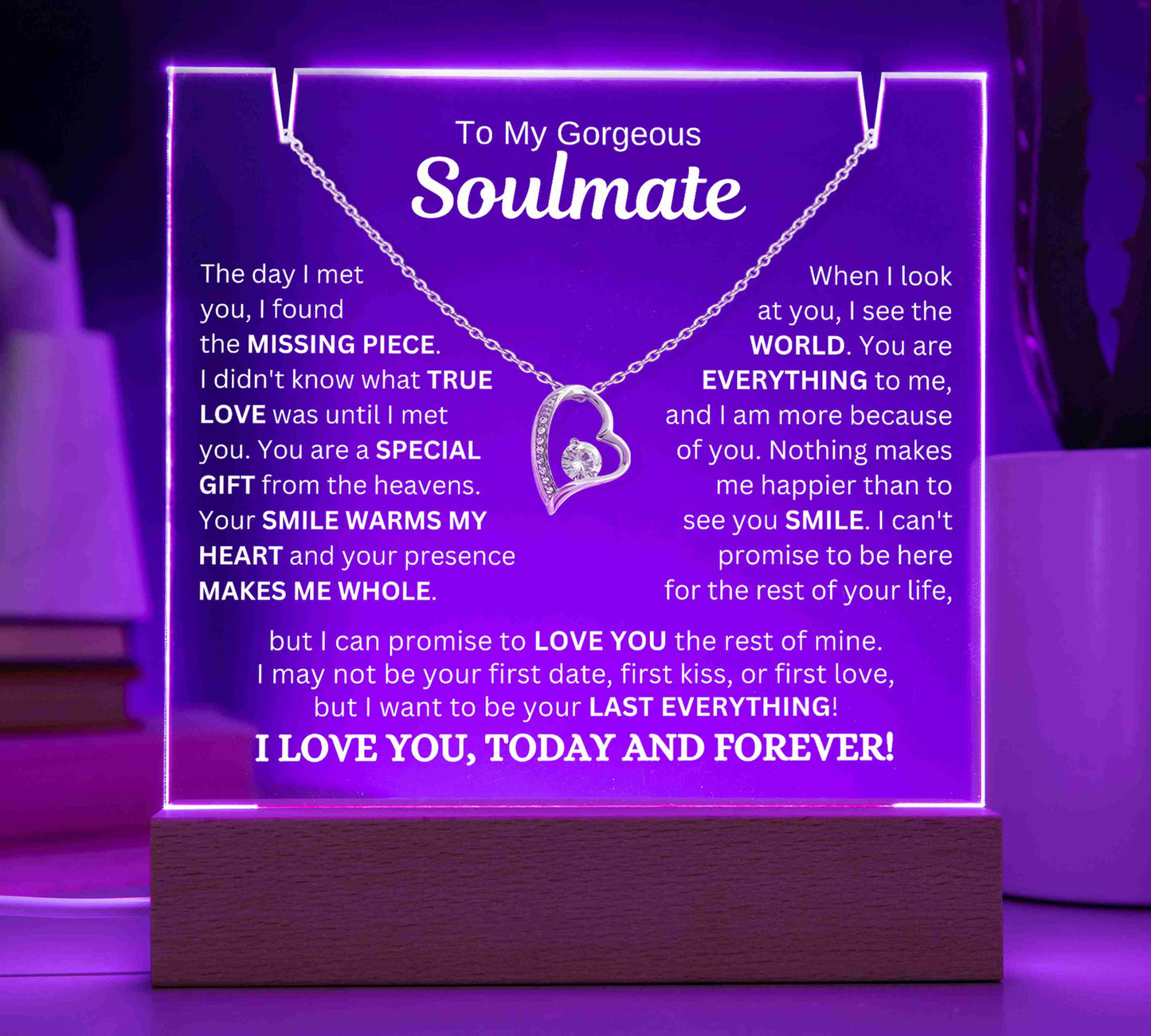 To My Soulmate - How Much You Mean To Me | Forever Love Keepsake Acrylic Bundle