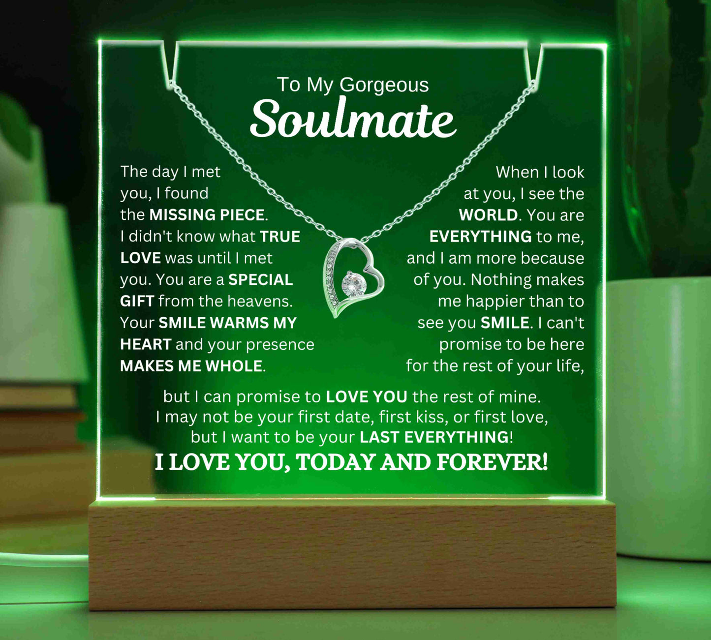 To My Soulmate - How Much You Mean To Me | Forever Love Keepsake Acrylic Bundle