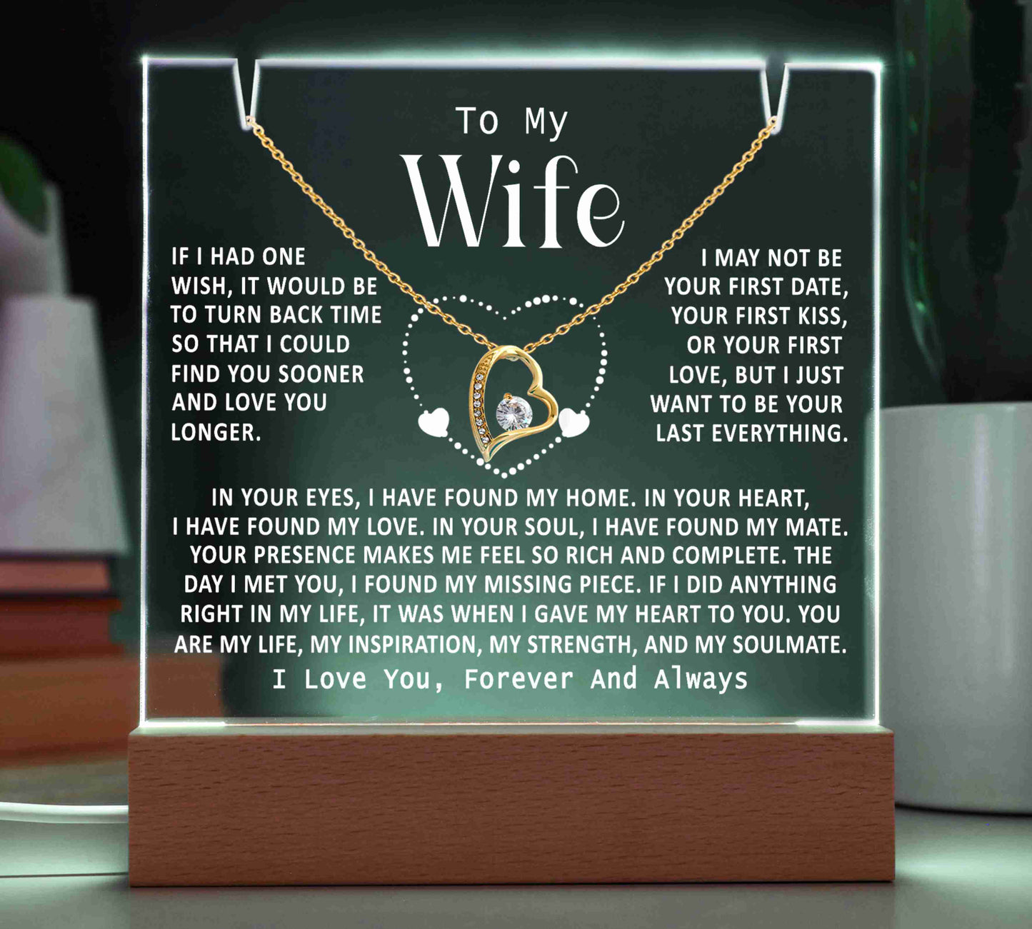 To My Wife - How Much You Mean To Me (Keepsake Acrylic Bundle)