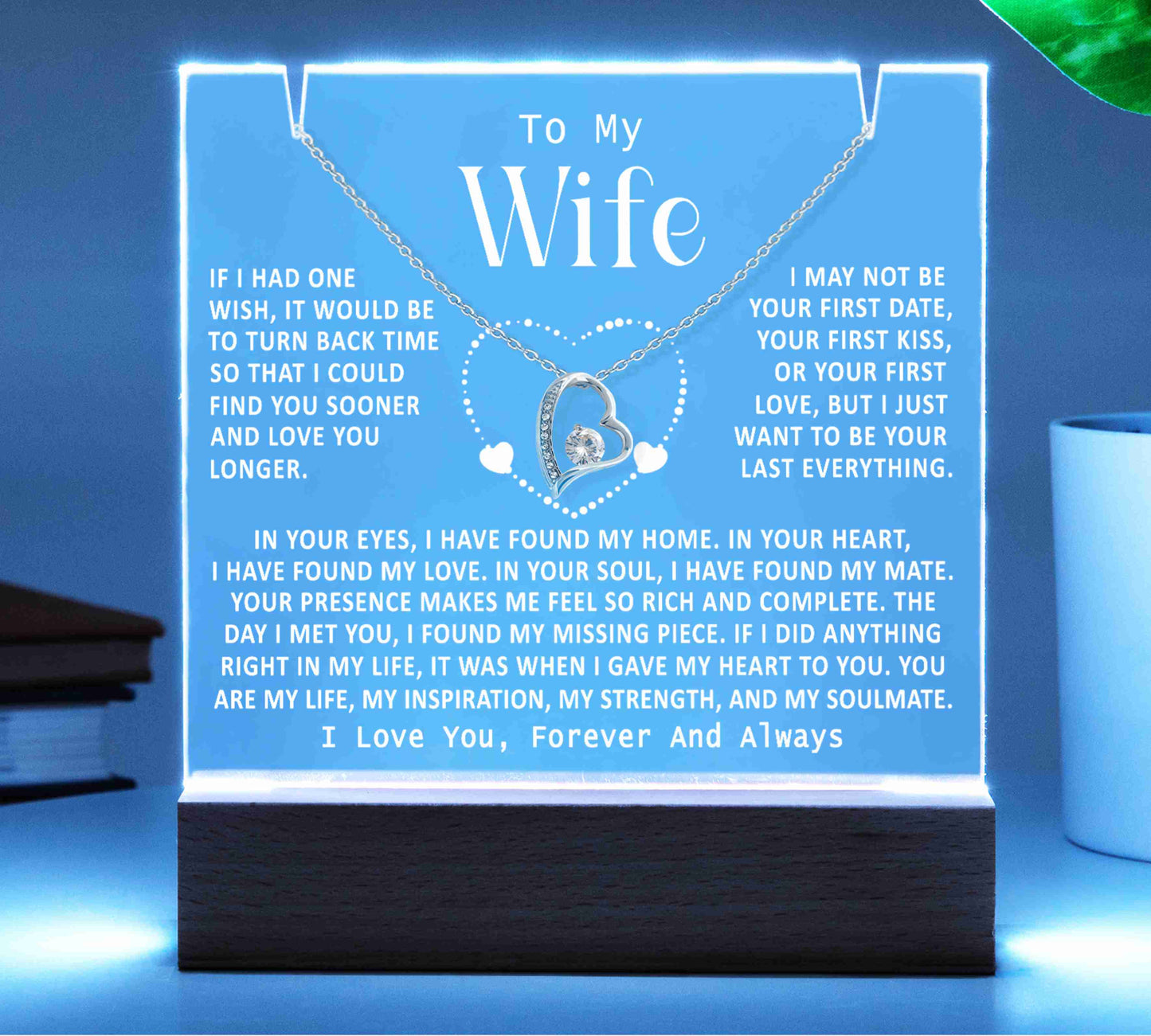 To My Wife - How Much You Mean To Me (Keepsake Acrylic Bundle)