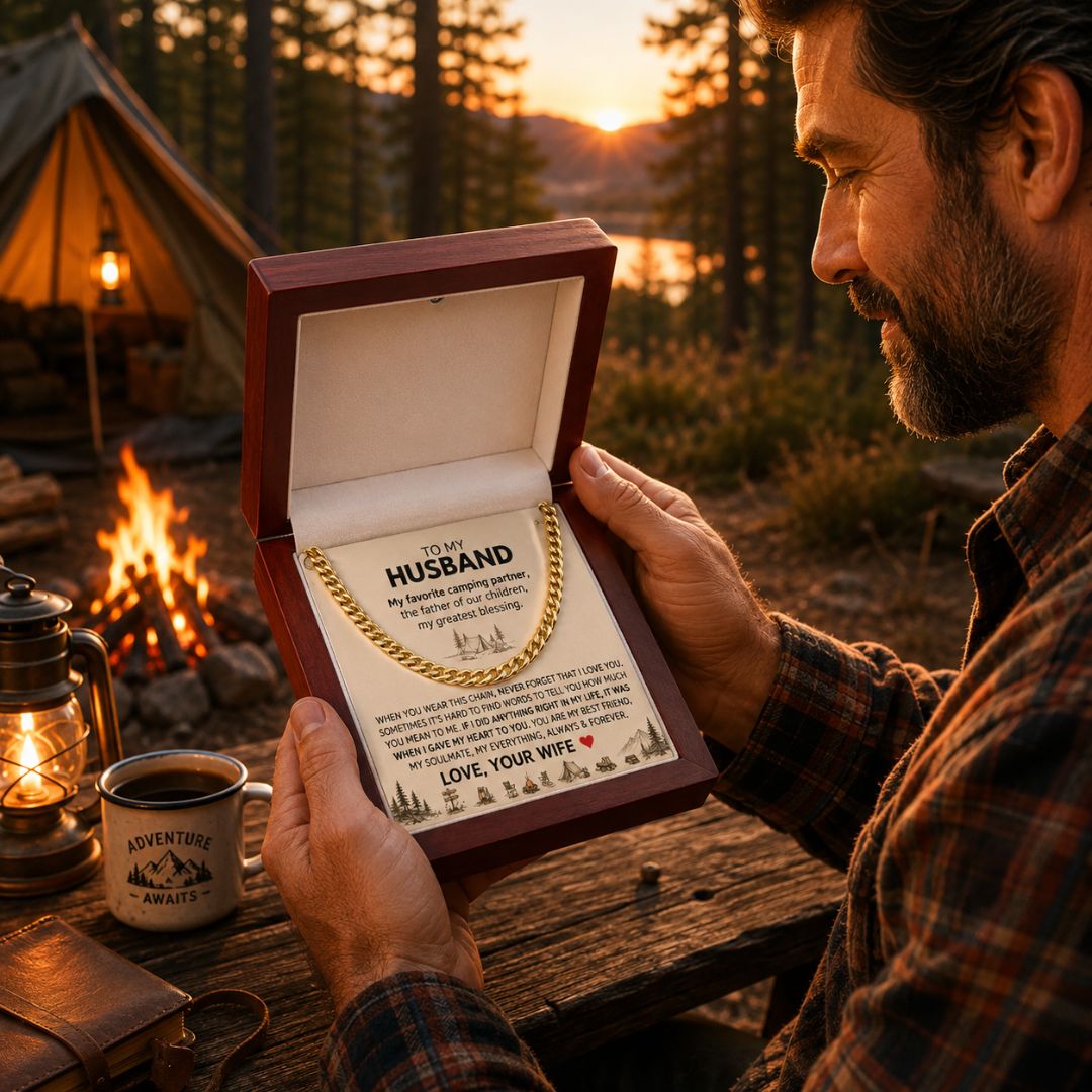 To My Husband — My Favorite Camping Partner, My Greatest Blessing (Cuban Link Chain)
