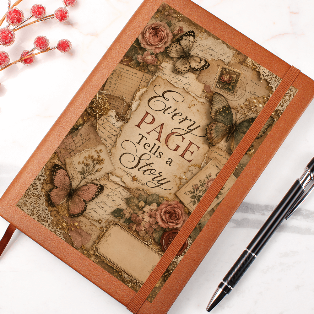 Every Page Tells a Story Graphic Journal with Gift Wrap Bundle + Personalized Note