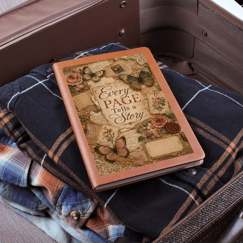 Every Page Tells a Story Graphic Journal with Gift Wrap Bundle + Personalized Note