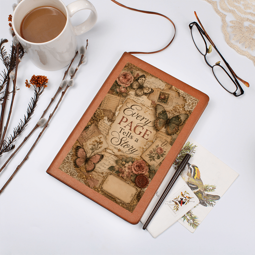 Every Page Tells a Story Graphic Journal with Gift Wrap Bundle + Personalized Note
