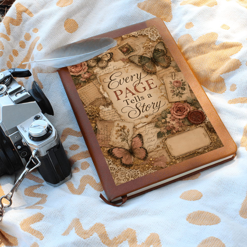 Every Page Tells a Story Graphic Journal with Gift Wrap Bundle + Personalized Note