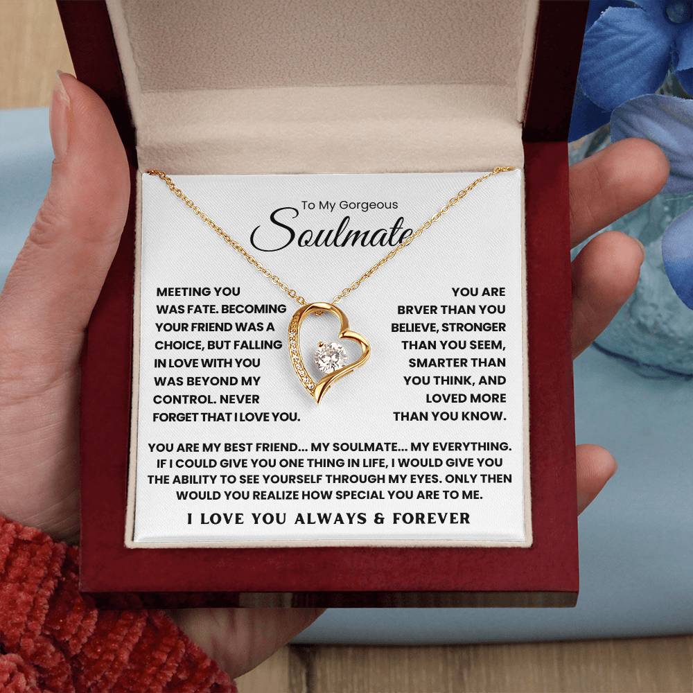 TO MY SOULMATE - YOU ARE MY BEST FRIEND... MY SOULMATE... MY EVERYTHING - FOREVER LOVE NECKLACE