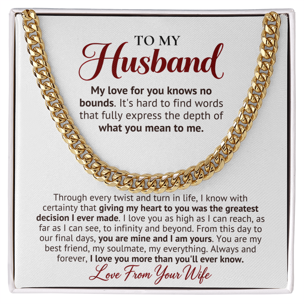 Love Without Bounds – Husband Gift Chain From Wife