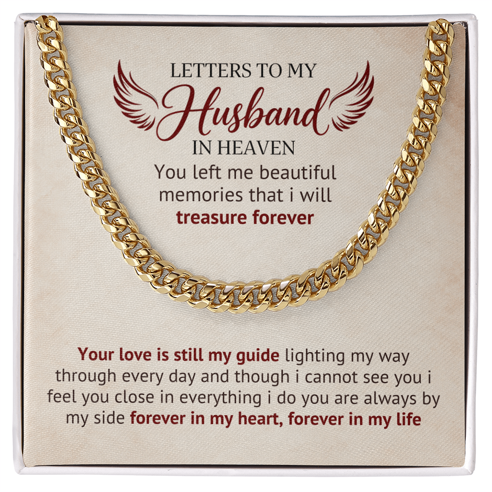 Title: Husband in Heaven Memorial Gift Chain – Treasure Forever