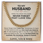 Husband Soulmate Forever Cuban Link Chain