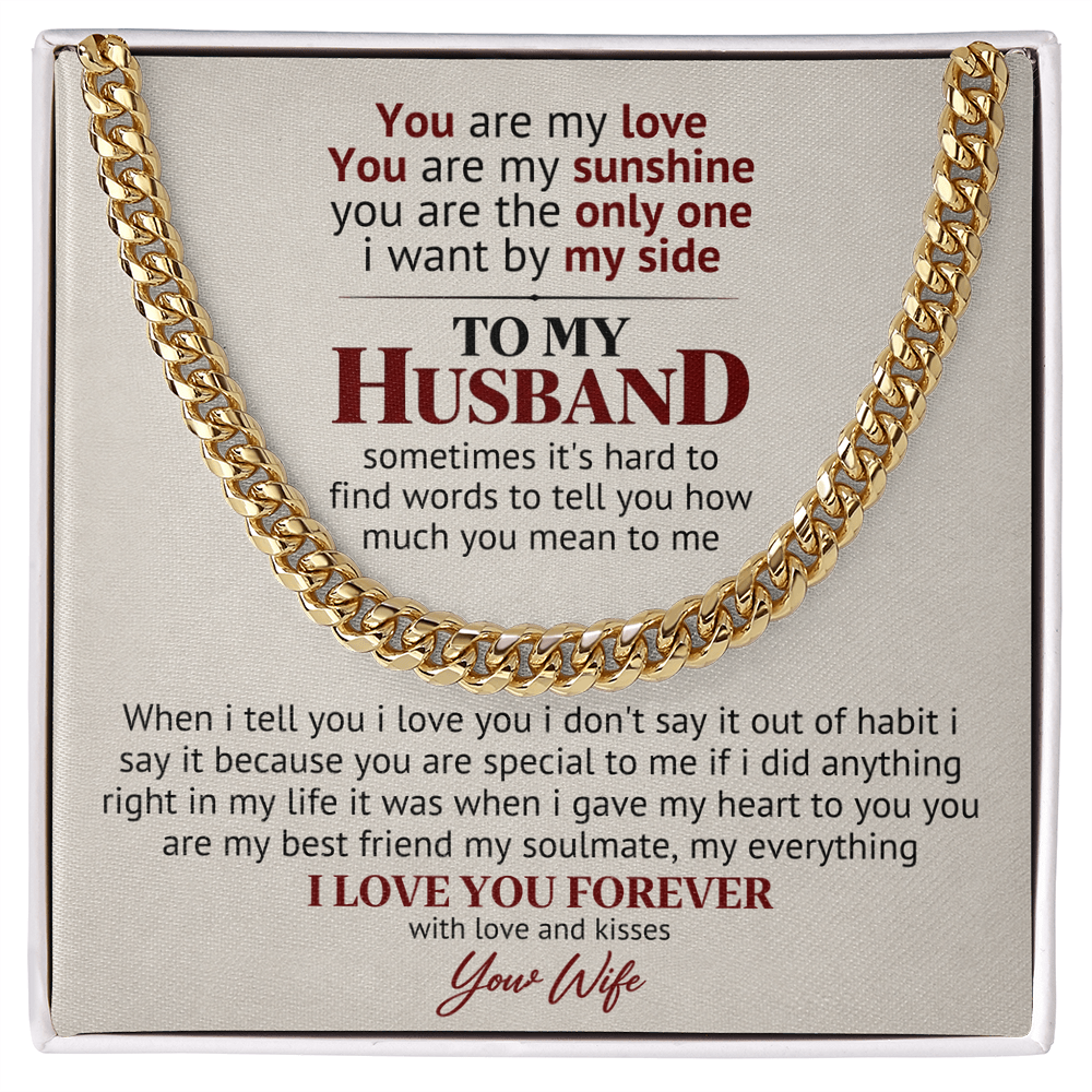 You Are My Sunshine – Husband Love Gift Chain