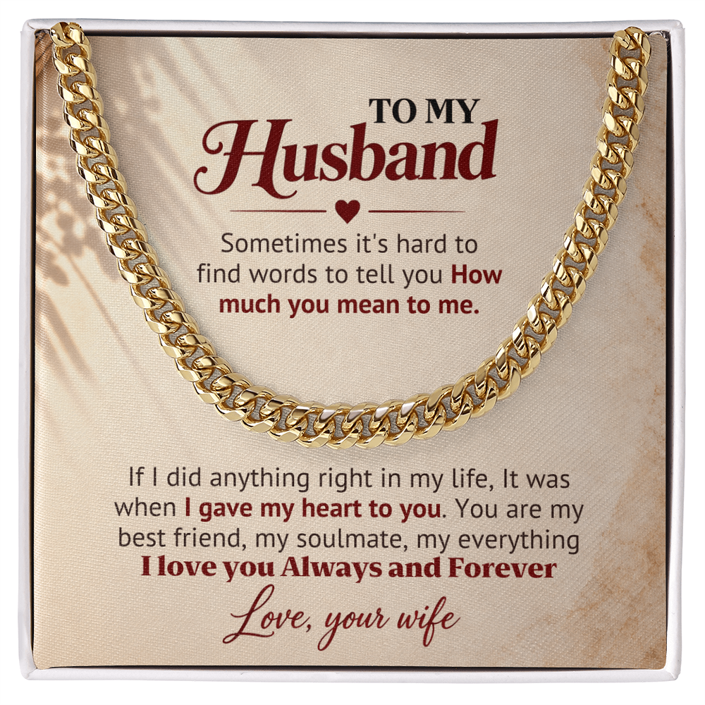 I Gave My Heart to You – Husband Gift Chain