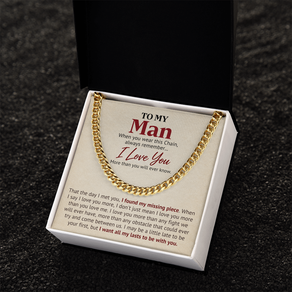 Cuban Link Chain Gift for Husband — My Missing Piece