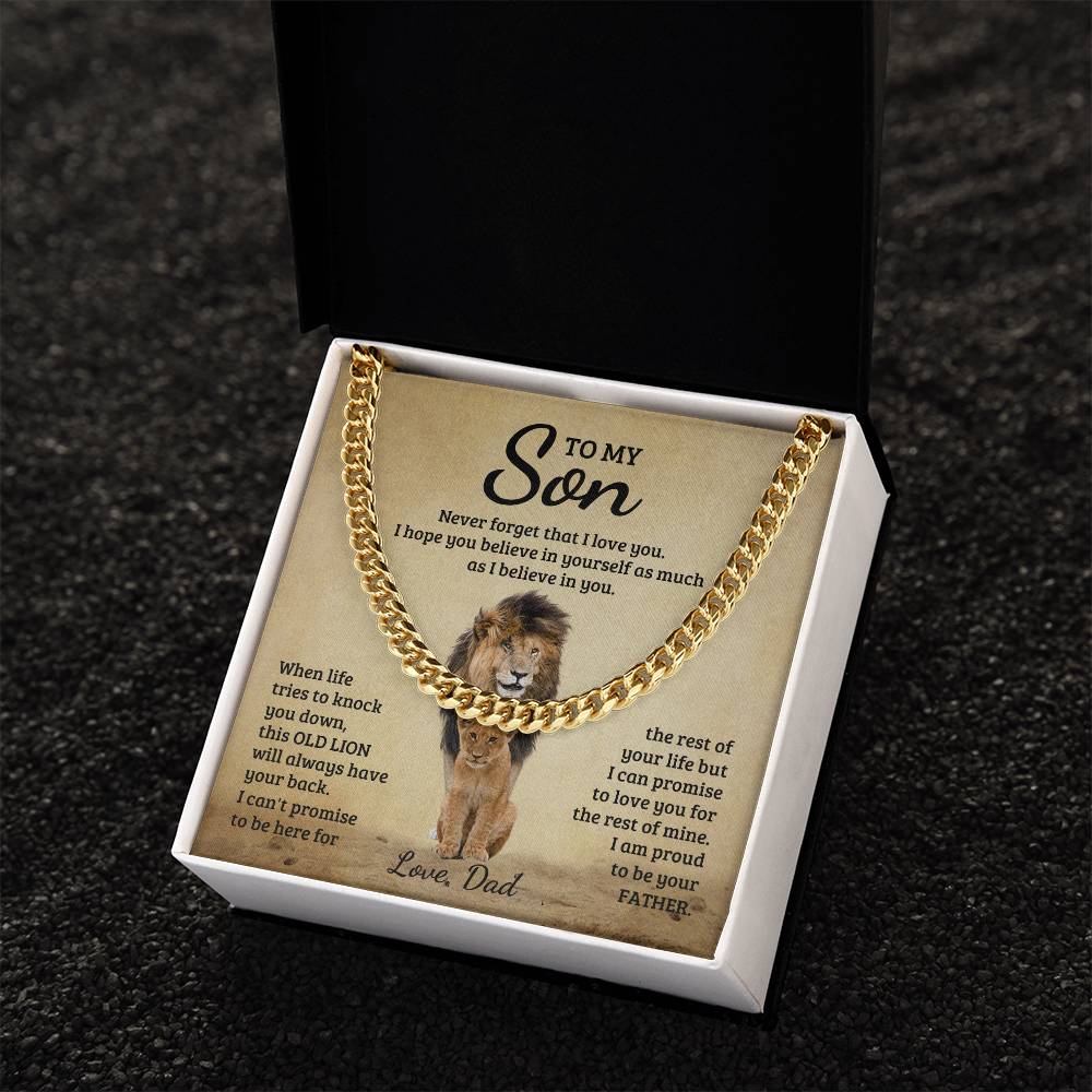 To My Son - Cuban Link Chain Necklace