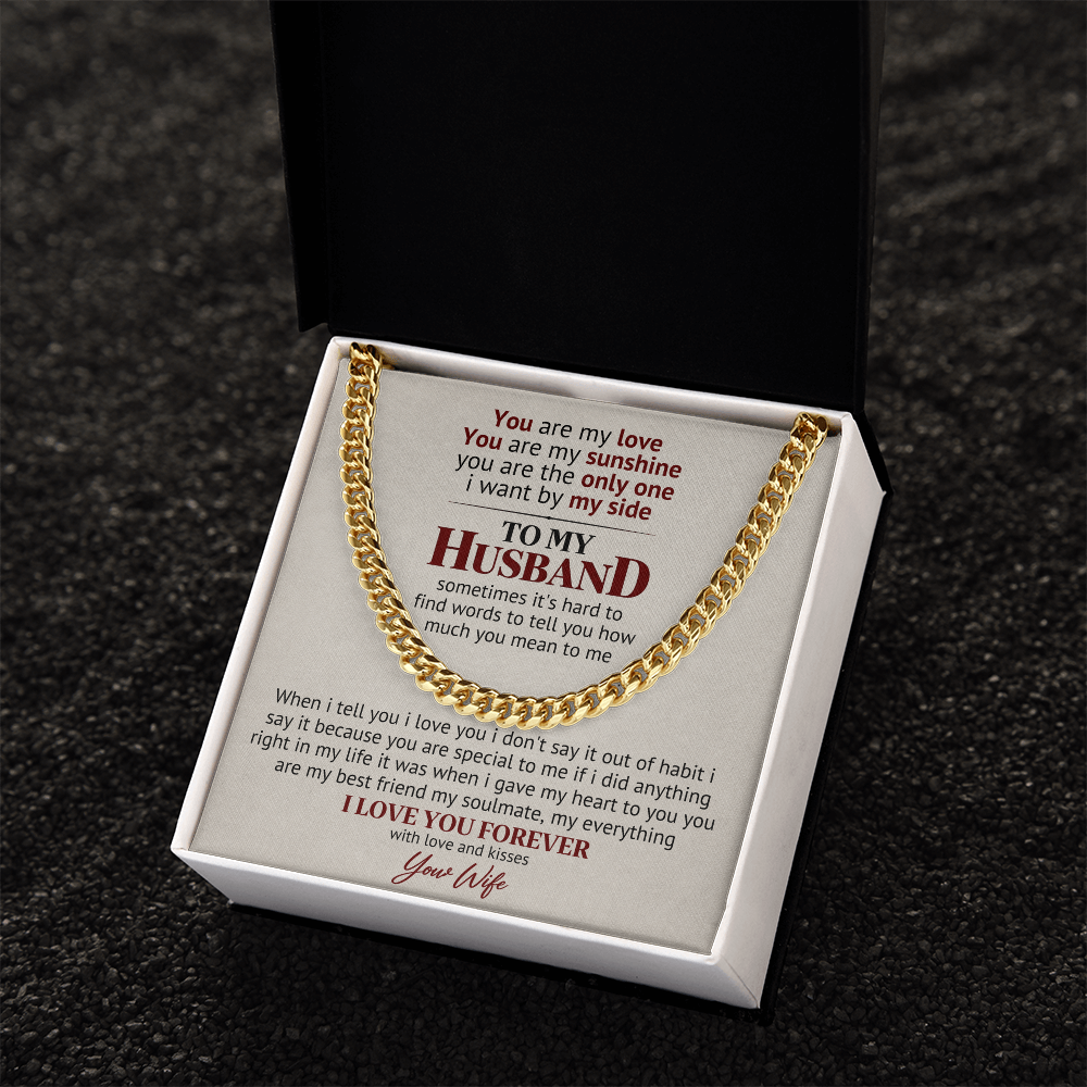 You Are My Sunshine – Husband Love Gift Chain
