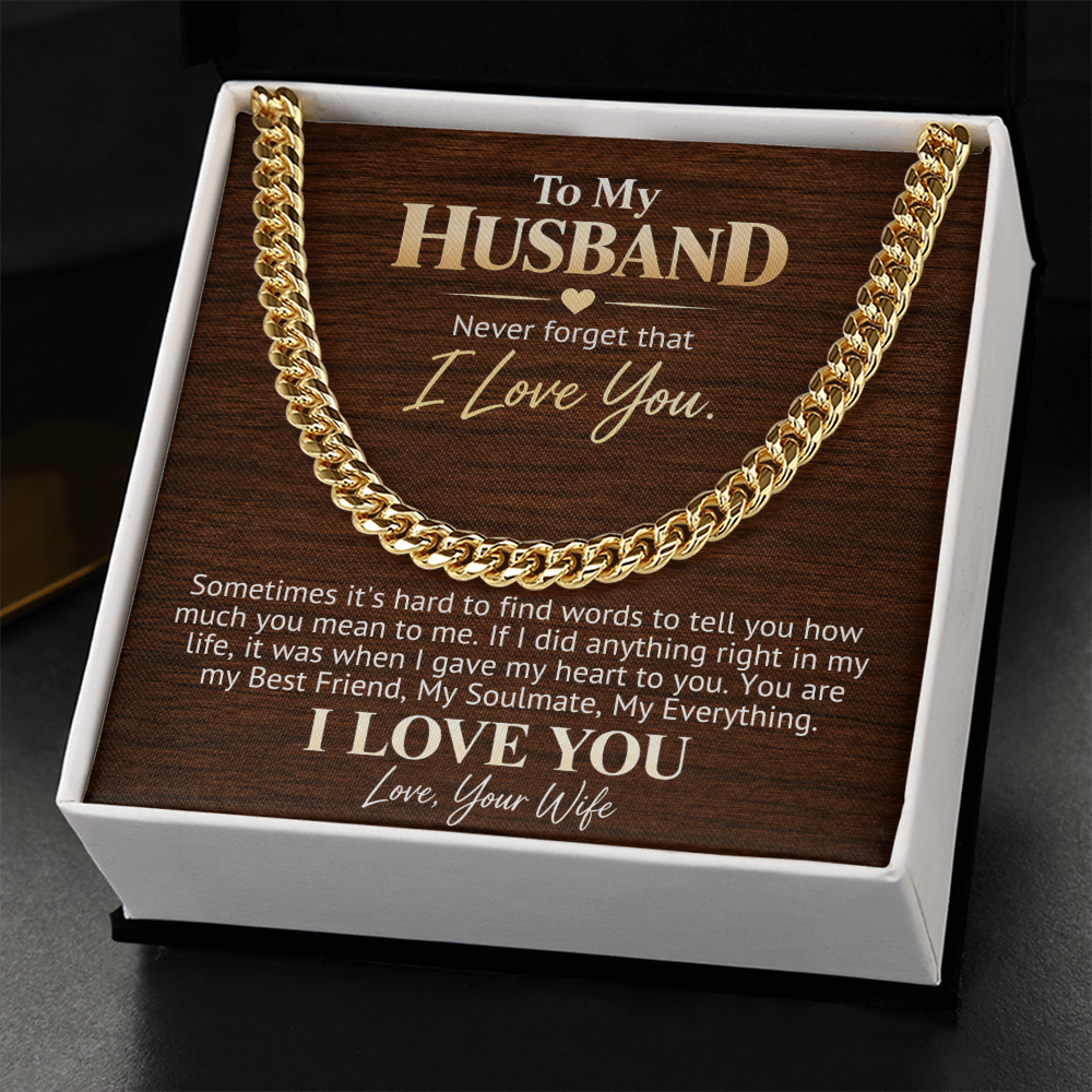 Cuban Link Chain Gift for Husband — My Best Friend, My Soulmate