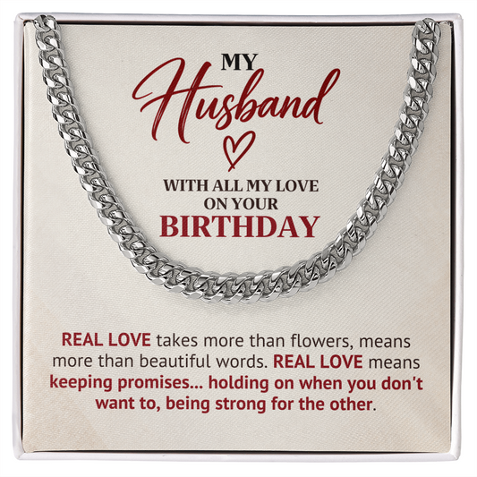 Birthday Gift Chain for Husband – Real Love