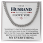Husband My Everything Gift Chain From Wife