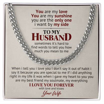 You Are My Sunshine – Husband Love Gift Chain