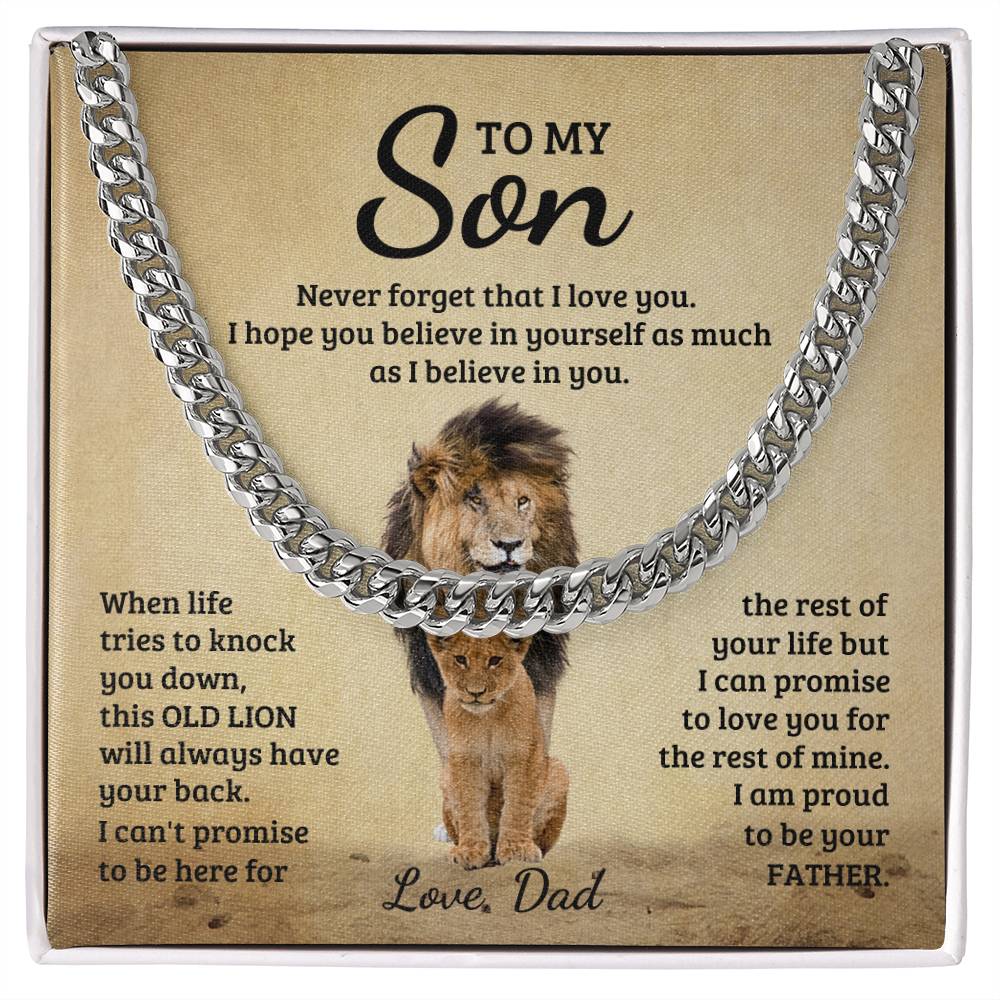 To My Son - Cuban Link Chain Necklace – Lifetime Memorable Gifts
