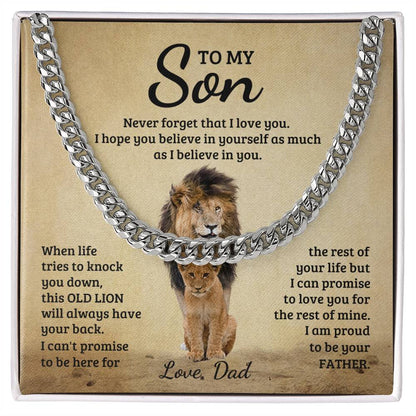 To My Son - Cuban Link Chain Necklace