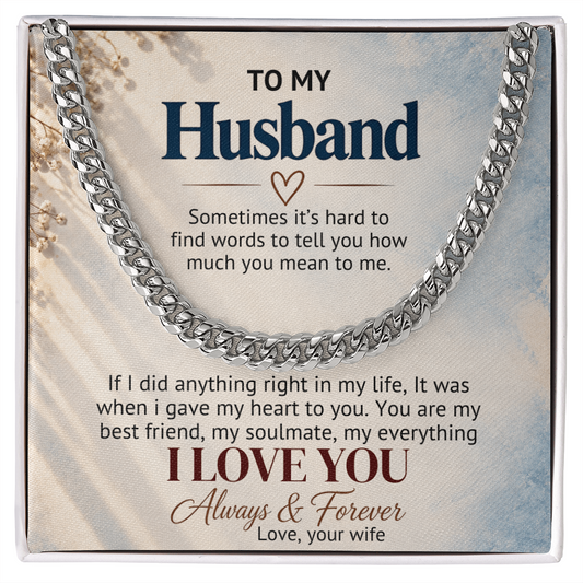 Always & Forever Husband Gift Chain From Wife