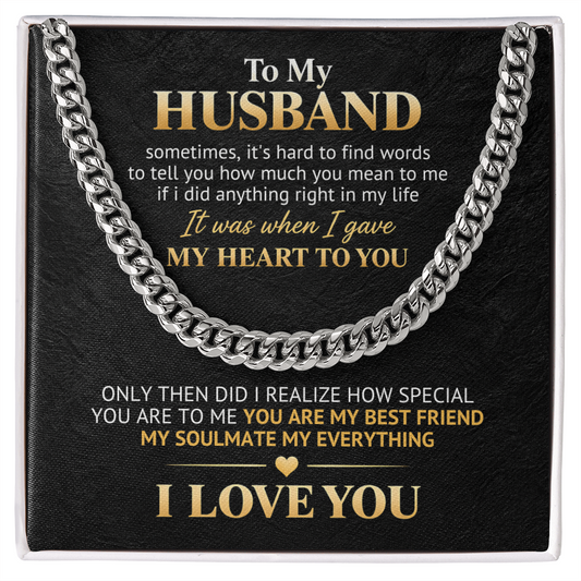 Husband Soulmate Chain Gift From Wife