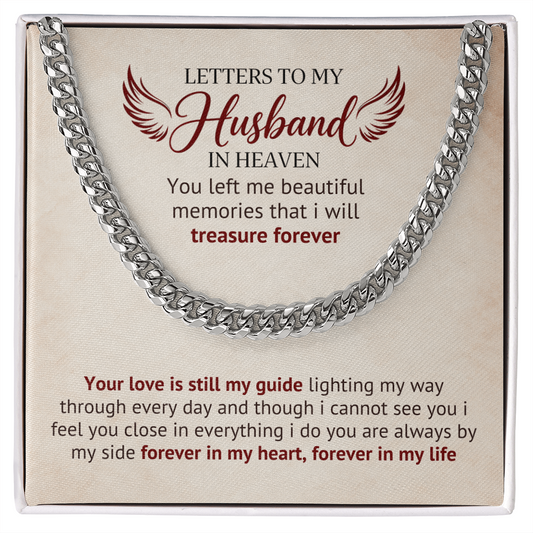 Title: Husband in Heaven Memorial Gift Chain – Treasure Forever