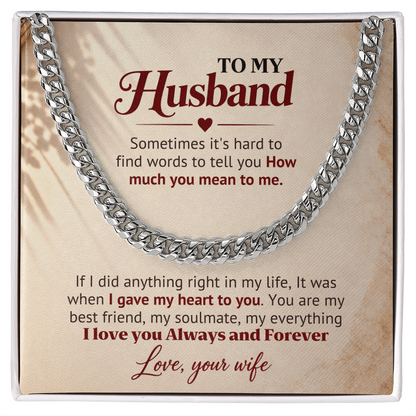 I Gave My Heart to You – Husband Gift Chain