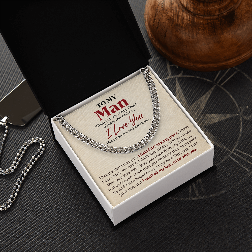 Cuban Link Chain Gift for Husband — My Missing Piece