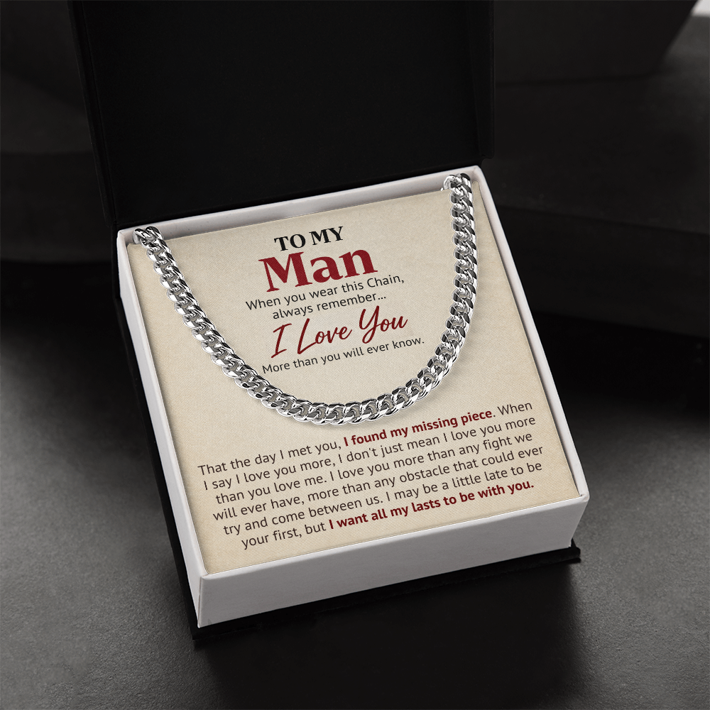 Cuban Link Chain Gift for Husband — My Missing Piece