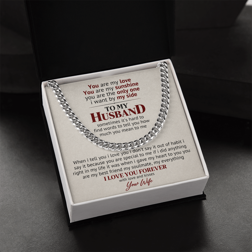 You Are My Sunshine – Husband Love Gift Chain