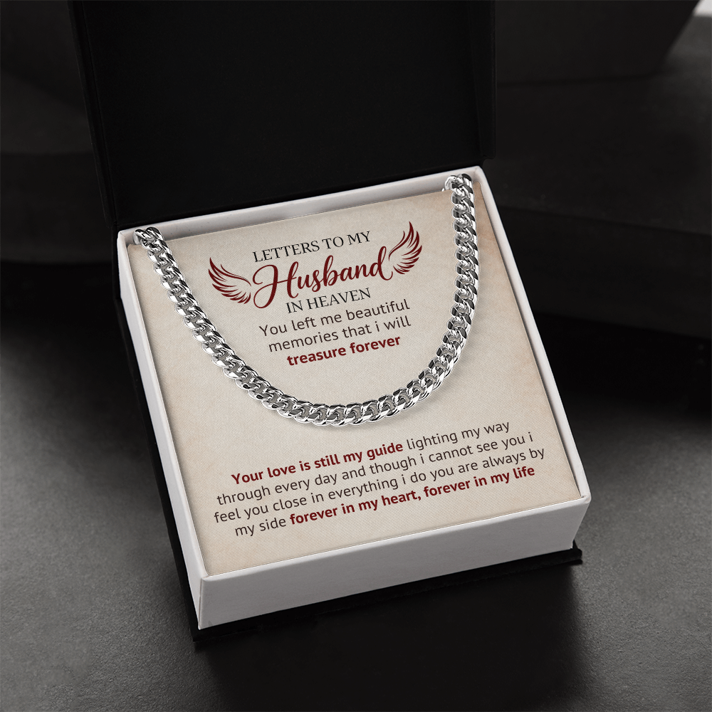 Title: Husband in Heaven Memorial Gift Chain – Treasure Forever