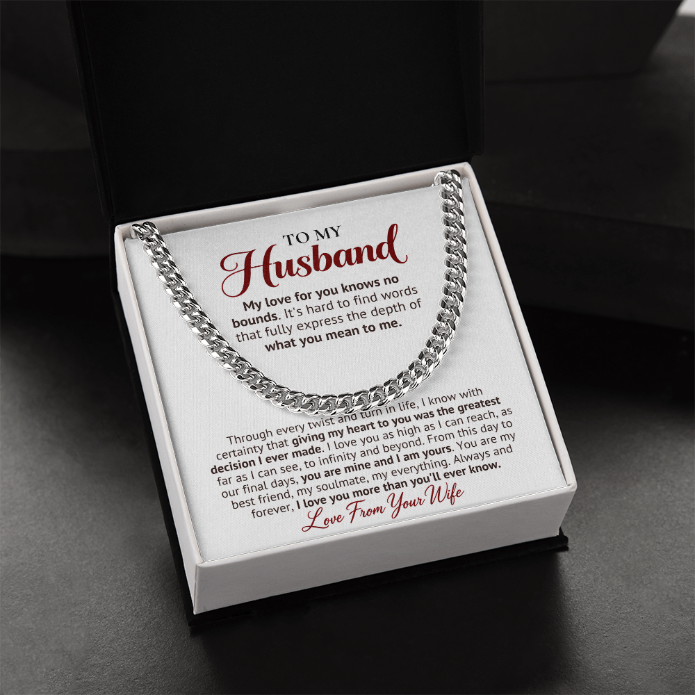 Love Without Bounds – Husband Gift Chain From Wife