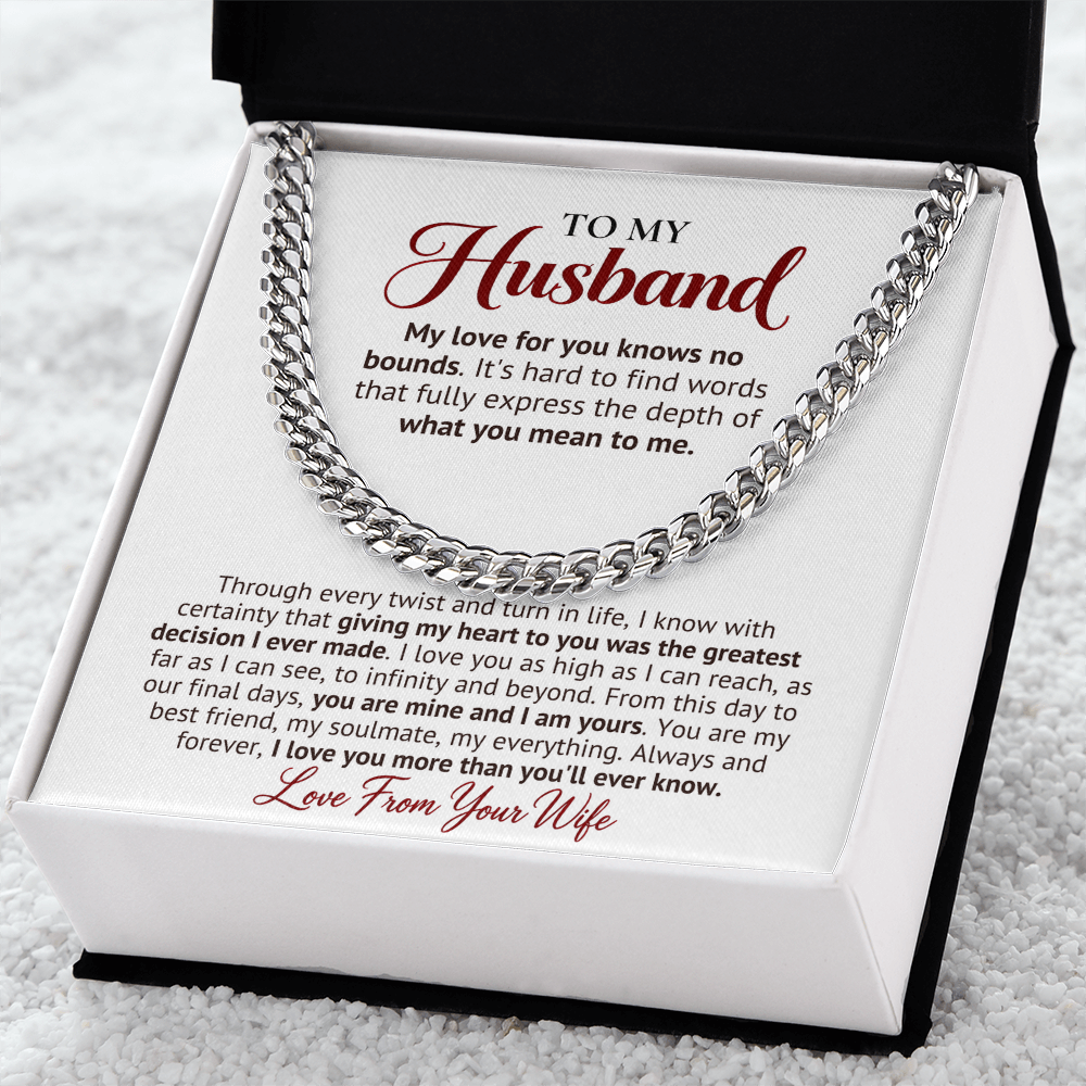 Love Without Bounds – Husband Gift Chain From Wife