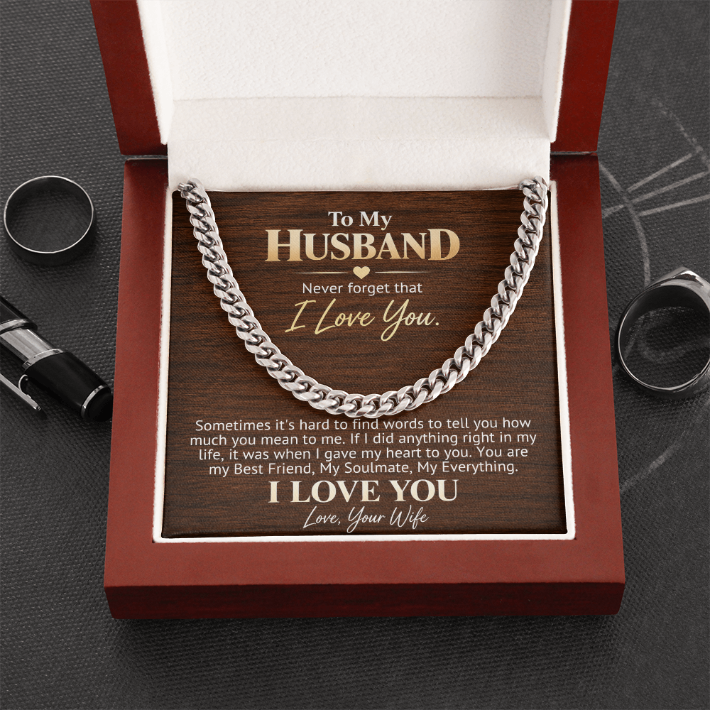 Cuban Link Chain Gift for Husband — My Best Friend, My Soulmate