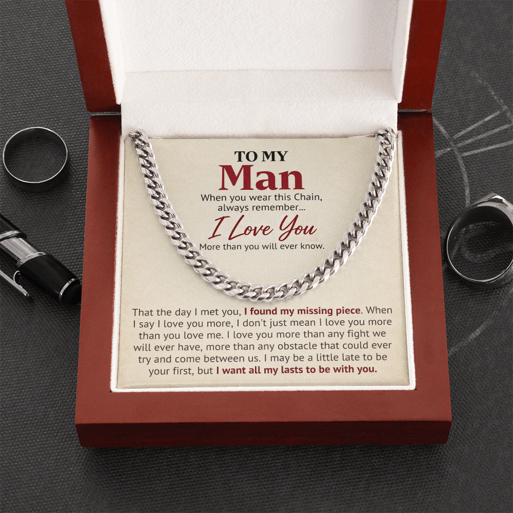 Cuban Link Chain Gift for Husband — My Missing Piece