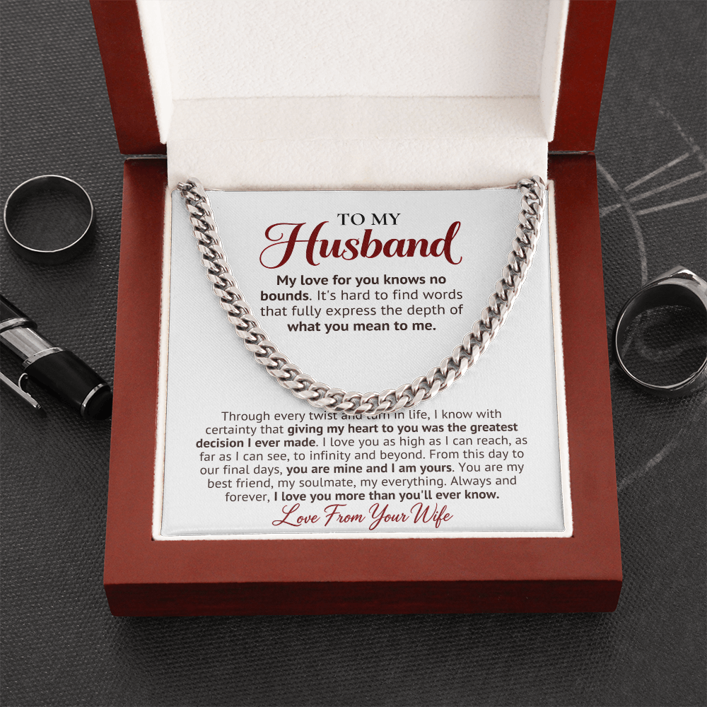 Love Without Bounds – Husband Gift Chain From Wife