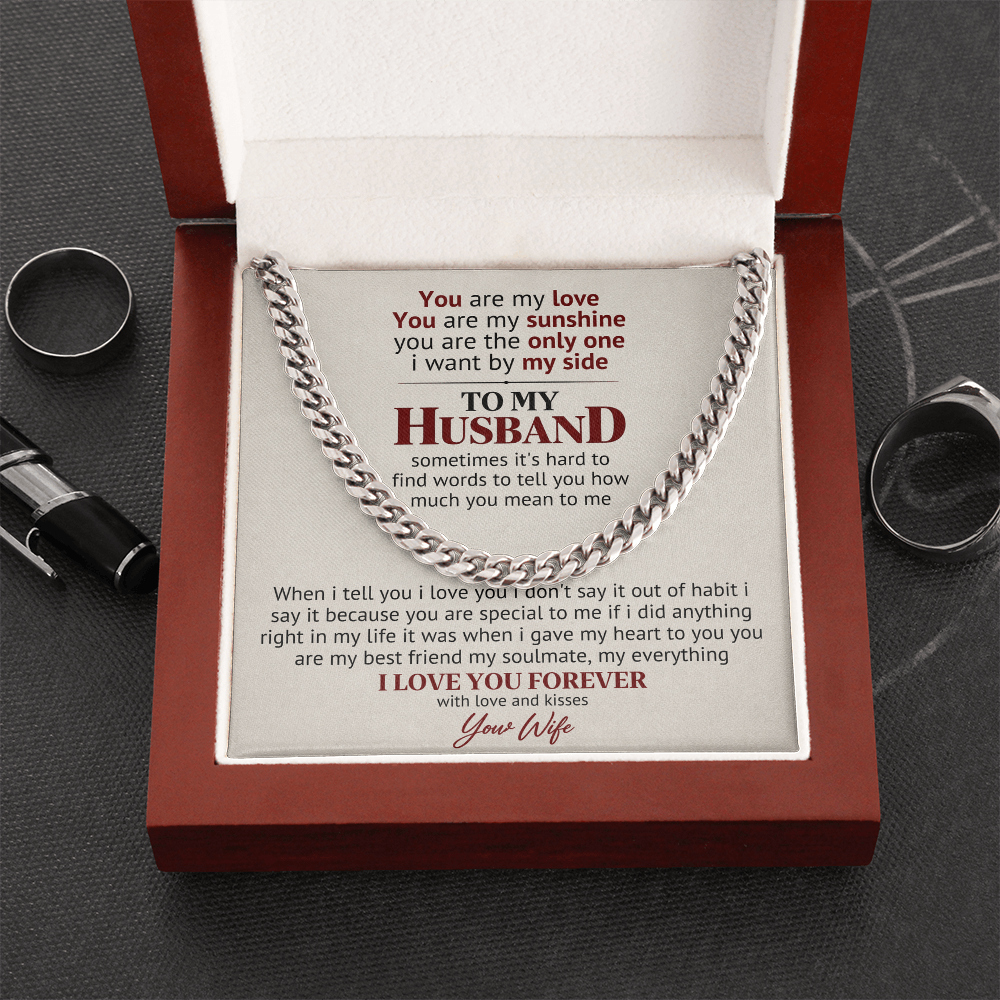 You Are My Sunshine – Husband Love Gift Chain