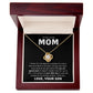 To My Loving Mom Love Knot Necklace From Son