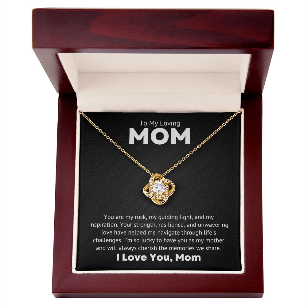 To My Loving Mom Love Knot Necklace