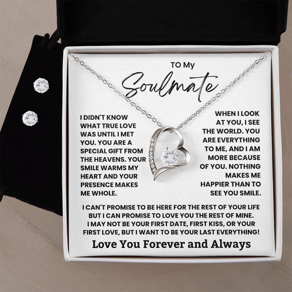 TO MY SOULMATE - THE DAY I MET YOU, MY LIFE CHANGED - FOREVER LOVE NECKLACE