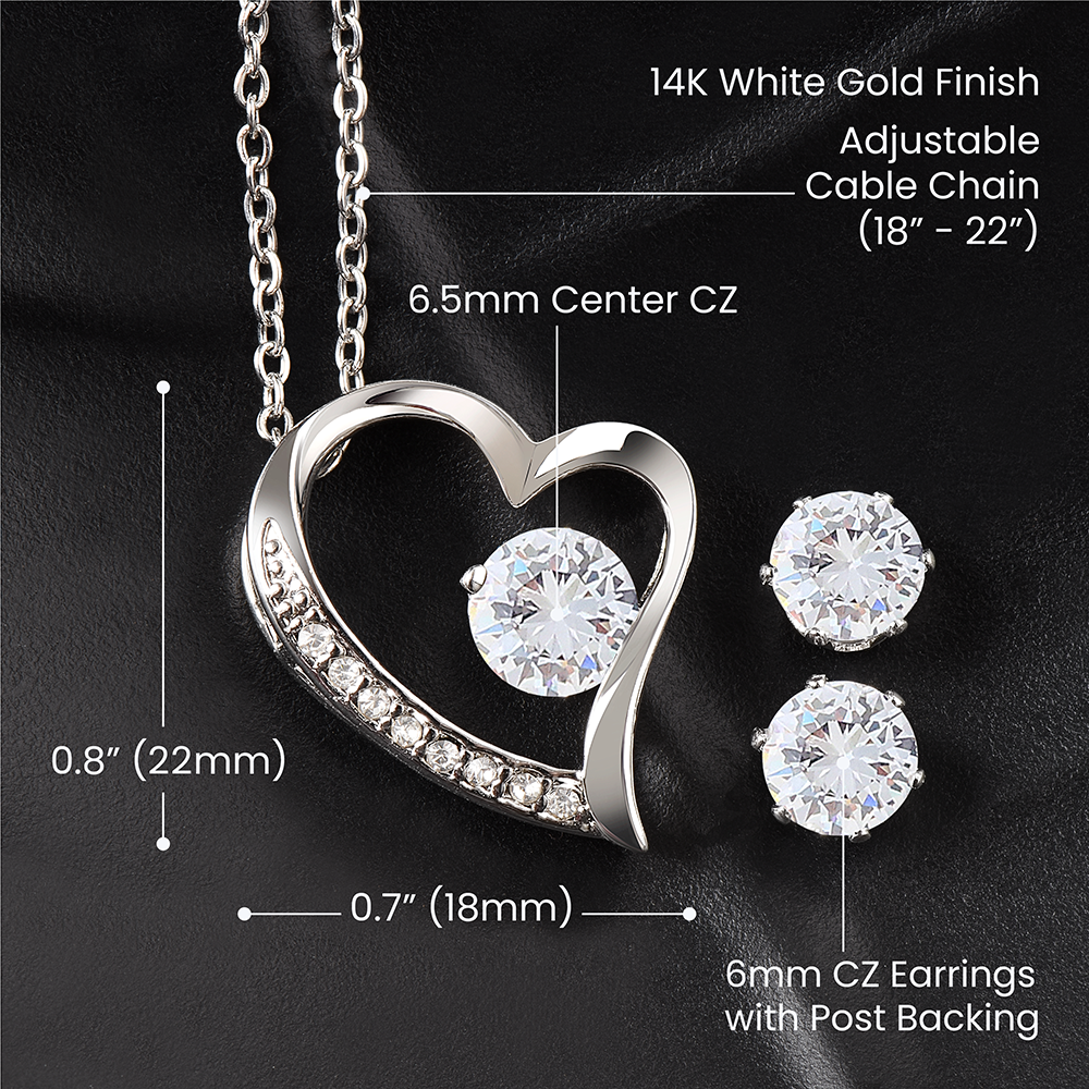 TO MY WIFE, MY BEAUTY - YOU ARE MY HEART, MY LIFE, MY FOREVER LOVE (Forever Love Necklace)